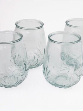Set of 4 Tabitha Brown Recycled Glasses